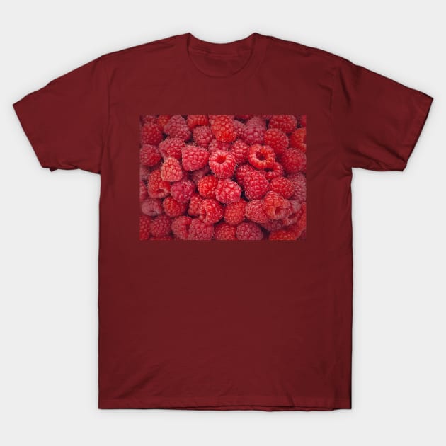 Ripe red raspberry T-Shirt by psychoshadow